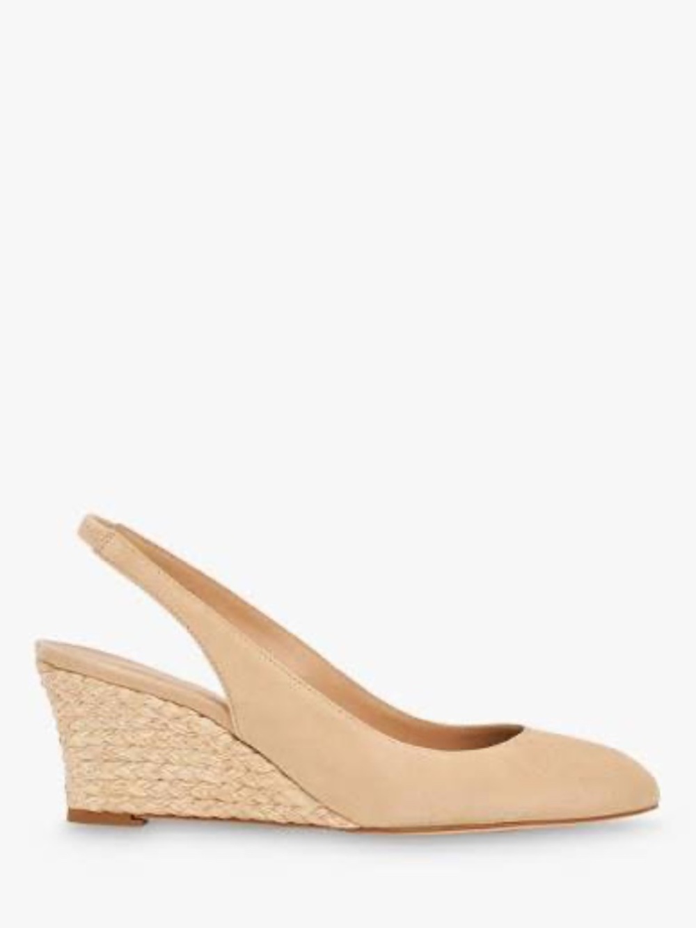 LK Bennett Henny Sling Back Tan Suede Wedge Espadrille EU 38/ US 7-7.5
